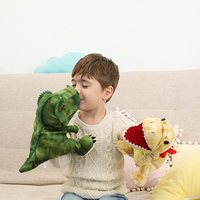 2025 expédition rapide éducatif tyrannosaure dinosaure marionnette à main Dragon peluche jouet pour enfants PP coton maille sac couette