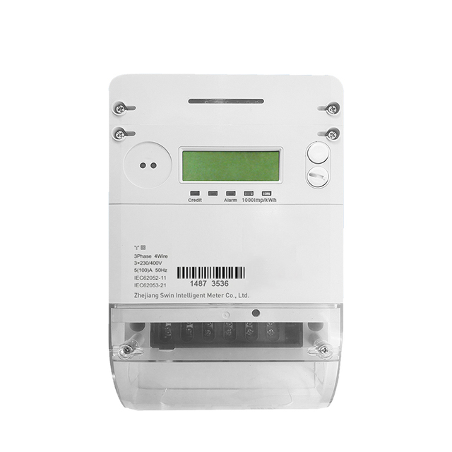 Smart Electric Prepaid Power Meters Token Token Keypad System RS485 PLC M-Bus Communication Three Phase Energy Meter Smart STS