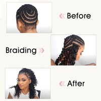 Extensions de tresses bouclées en cheveux humains vierges, pointes effilées, tresses au crochet style bohème, cheveux ondulés pour salon et boutique de coiffure
