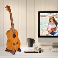 Support de violon portable en bois massif, facile à installer, support de ukulélé bas en noyer noir pour cordes en forme de basse