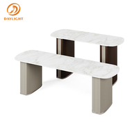 Ensemble de tables basses ensemble de tables basses haut de gamme en marbre meubles de salon de haute qualité pour villa et appartement