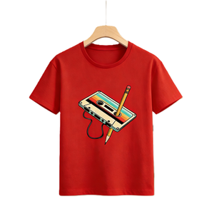 <span class=keywords><strong>T</strong></span>-<span class=keywords><strong>shirt</strong></span> graphique rétro avec cassette et crayon, années 80, années 90, nostalgie, musique <span class=keywords><strong>vintage</strong></span> - Product Image 2