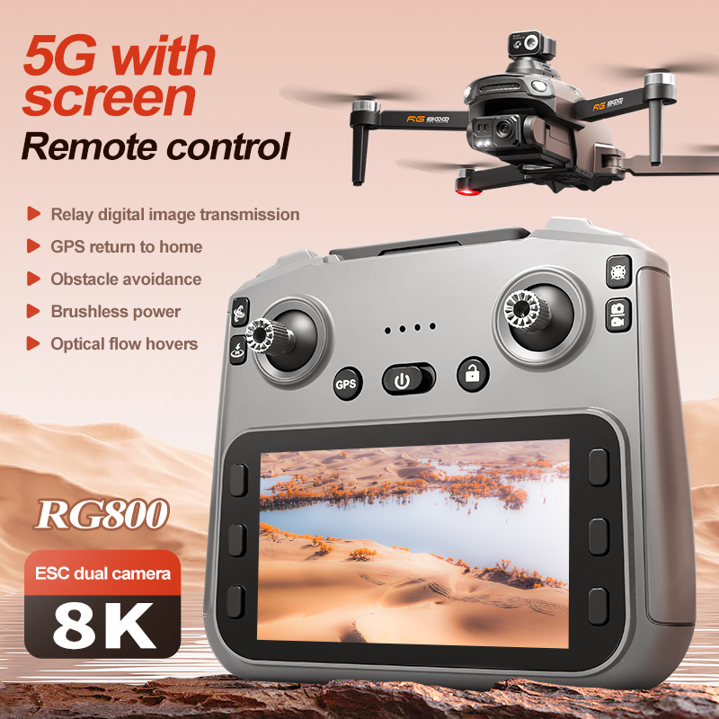 Dron Con Cámara 4K HD De 800 Metros De Alcance – 60 Minutos De Vuelo Con 3 Baterías – Motor Sin Escobillas Y Seguimiento Automático – Ideal Para Principiantes Y Adultos