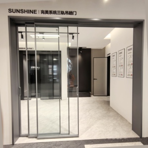 Thiết kế hiện đại nhiều kính xếp chồng lên nhau nhôm trackless cửa trượt với treo bánh xe cho phòng ăn phòng ngủ bệnh viện patios - Product Image 6