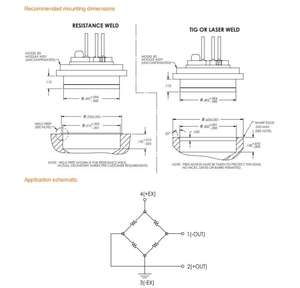 Piccolo profilo, compatibile con i supporti, sensore di pressione al silicio piezoresistivo 85CV-015G-8R per TE 85CV serie - Product Image 4