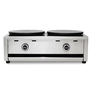 Máquina de crepé de Gas glp giratoria automática de acero inoxidable, dos cabezales, 40Cm + 40Cm, alta calidad - Product Image 1