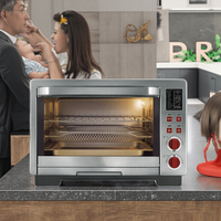 Four électrique professionnel à convection de 24 L, idéal pour la cuisson domestique, les toasts et la friteuse à air chaud