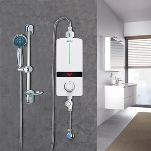 Energy-Saving LED Plastic Tankless Instant Water Heater Electric for Bathroom Kitchen Hotel Home <b>Showers</b> - Product Image 1