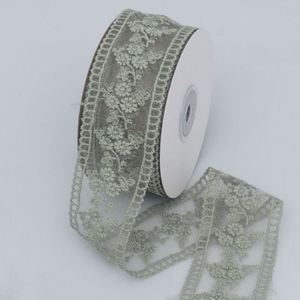 Ruban en dentelle florale délicat de 4,5 cm sur 5 yards, largeur et motif personnalisés, pour robe de mariée et décoration de vêtements - Product Image 4