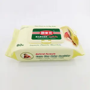 OEM Disposable Cleaning Good Quality Personal Cleaning Care Single Pack Baby Wet Wipes with Plastic Lip For Baby