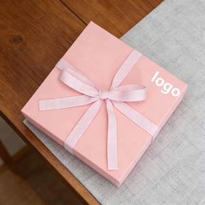 Custom Luxury Recyclable Printing for Perfume <b>Gifts</b> <b>Pink</b> Ribbon Flap Folding Packaging <b>Gift</b> <b>Box</b> - Product Image 2