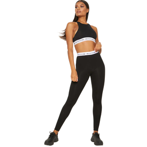 Leggings Aderenti <span class=keywords><strong>Neri</strong></span> in Nylon Spandex con Logo Personalizzato, Elastico in Vita, per Fitness e Yoga, Leggings <span class=keywords><strong>Lucidi</strong></span> per Streetwear - Product Image 5
