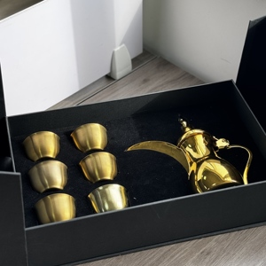 Premium Dallah Coffee <strong>Pot</strong> <strong>Set</strong> with Arabic Cups Stainless Steel for Middle Eastern <strong>Tea</strong> Coffee Service - Product Image 5