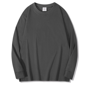 Camiseta blanca <span class=keywords><strong>de</strong></span> <span class=keywords><strong>manga</strong></span> <span class=keywords><strong>larga</strong></span> <span class=keywords><strong>de</strong></span> alta calidad 100% algodón 260gsm unisex con logo personalizado a precio económico - Product Image 6
