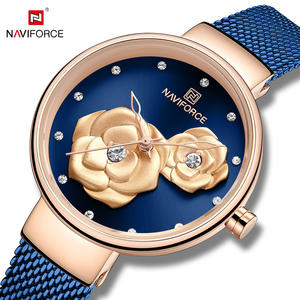 NAVIFORCE 5013 Set di Orologi Originali da <span class=keywords><strong>Donna</strong></span>, <span class=keywords><strong>Orologio</strong></span> con Bracciali, Quadrante <span class=keywords><strong>Piccolo</strong></span> con Fiori e Diamanti, <span class=keywords><strong>Orologio</strong></span> da Polso al Quarzo di Lusso - Product Image 6