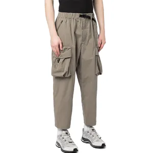 Pantaloni pantaloni da uomo all'ingrosso personalizzati pantaloni da tasca cargo grandi in vita regolabili pantaloni in nylon da uomo