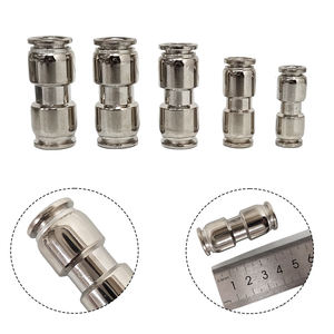 Raccords pneumatiques à connexion rapide en alliage de zinc durable, type droit, lot de 80 pièces avec 5 tailles de diamètre de tube différentes - Product Image 5