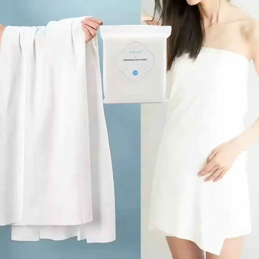 Toalha de banho descartável para hotel, toalhas 100% algodão para venda no atacado, novo design quadrado