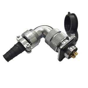 Conector de Aviación Tipo Codo WF20, Impermeable, de Aleación de Zinc, de 2-15 Pines, Conector Z para TV, Contactos de Cobre Chapados en Oro, Salida CC - Product Image 1
