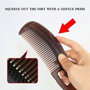 Peigne anti-pelliculaire en plastique, design évidé, peigne énergétique, peigne dégraissant pour cheveux gras, vente en gros d'usine - Product Image 3