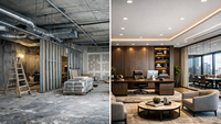 Servicio Profesional Integral de Diseño de Interiores, Paquete Completo, Plano de Plazos, Dibujo de Construcción Residencial, Planos Técnicos