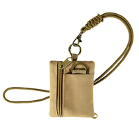 Pochette mini en toile avec fermeture éclair pour tour de cou, porte-carte d'identité et support pour écouteurs, stock usine disponible, sac de rangement personnalisé pour petits accessoires, vente en gros