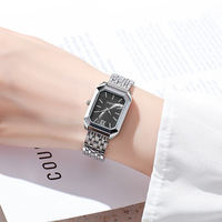 Luxe Simple Malachite Vert Quartz Montre Pour Femme Rectangulaire Ceinture En Acier Haut De Gamme Commerce Extérieur Carré Alliage 37mm À La Mode