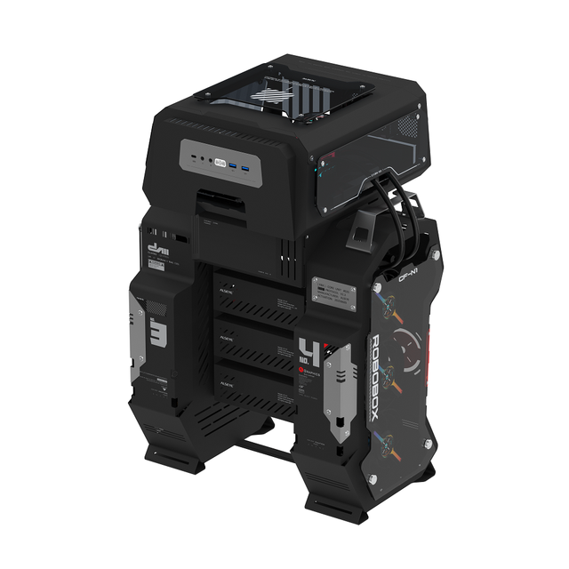 ALSEYE Future Technological Feel Micro ATX/ITX PC Case Black Color Robobox-B Support 360 Liquid Cooler