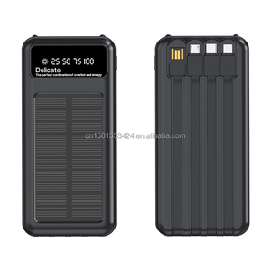 Banque d'énergie <span class=keywords><strong>solaire</strong></span> personnalisée OEM 10000mAh avec 4 câbles lampe torche pour téléphones mobiles <span class=keywords><strong>tablette</strong></span> <span class=keywords><strong>chargeur</strong></span> <span class=keywords><strong>solaire</strong></span> portable ultra mince - Product Image 6
