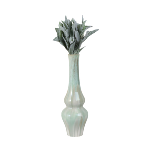 Vaso alto scultoreo in ceramica per soggiorno, vaso decorativo per fiori da esporre su mensola della camera da letto, complemento d'arredo per la casa - Product Image 2