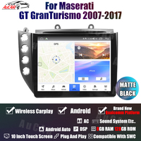 AuCAR Radio Mobil Android 13 Gen 5 10 Inci, Multimedia Stereo Layar Sentuh, Navigasi GPS Mobil untuk Maserati Gran Turismo 2007-2017