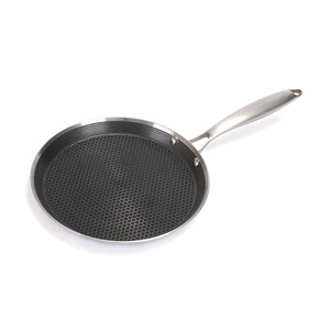 Poêle à frire en acier inoxydable à nid d'abeilles pleine surface, compatible tous feux, sans couvercle, pour œufs – Vente chaude transfrontalière - Product Image 6