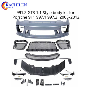 Kit carrozzeria paraurti anteriore in plastica stile 991.2 GT3 per Porsche <span class=keywords><strong>911</strong></span> <span class=keywords><strong>997</strong></span> dal 2005 al 2012 - Product Image 1