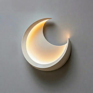 Custom Steel 3D Printed Moon Shape Wall Lamp Modern Design Residential Use Blue Shade Changeable Color <b>Waterproof</b> LED <b>Lighting</b> - Product Image 1