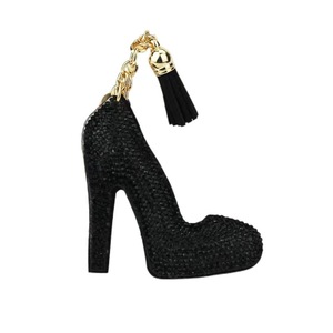 พวงกุญแจรองเท้าขนาดเล็กเป็นประกายคริสตัลไรน์สโตนพวงกุญแจรถพวงกุญแจกระเป๋าจี้ส้นสูงสีแดงแวววาว - Product Image 5