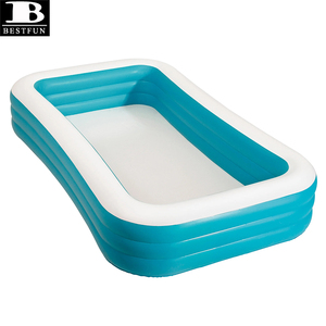 Piscina Inflable Rectangular <span class=keywords><strong>de</strong></span> 10 pies, PVC Resistente, Centro Acuático Familiar para Adultos y Niños, para Jardín - Product Image 4