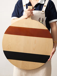 Pintura en <span class=keywords><strong>aerosol</strong></span> redonda grande <span class=keywords><strong>para</strong></span> casa Natural, tabla <span class=keywords><strong>para</strong></span> cortar <span class=keywords><strong>madera</strong></span> de pino maciza <span class=keywords><strong>para</strong></span> verduras, frutas, queso, charcutería - Product Image 4