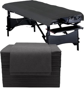 Sábana Desechable Negra de Polipropileno No Tejido de 40x90 Pulgadas para Camillas de Tatuaje, Suministros para Estudio - Product Image 1