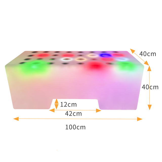 Modern LED Cube Chair/Bench for Outdoor Home Bar Illuminating Furniture