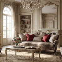 Canapé en velours sculpté à la main Marquis Royale - Canapé de salon classique français de luxe |   EKAR FURNITURE