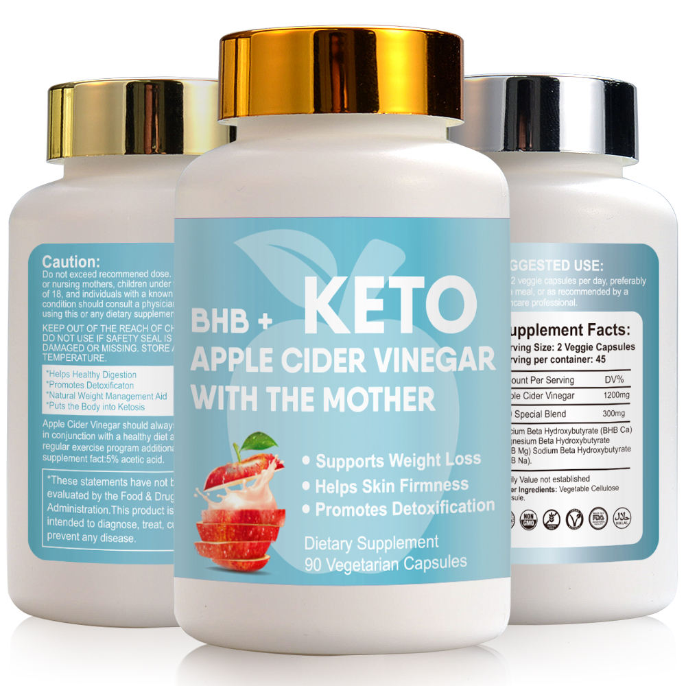 Natural Keto Apple Cider Vinegar Capsules Vitamin C Weight Loss Slimming Pills Fat Burning For Health And Beauty 