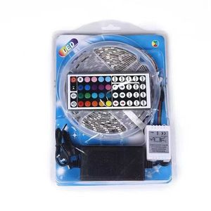 ไฟแถบ LED 5 เมตร พร้อมรีโมทคอนโทรลและแหล่งจ่ายไฟ สำหรับใช้ภายในและภายนอกอาคาร - Product Image 1