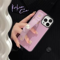 Mode Dragonne De Luxe En Cuir Litchi Imprimer Femme Couverture De Téléphone Portable Accessoires Téléphone Cas pour Iphone 14 12 11 15 Pro Max