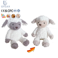 Uyeah CPC/EN71/GRS Peluche personnalisée en forme de mouton pour porte-clés de sac, en coton doux, petit animal en peluche, cadeaux porte-clés