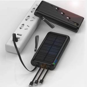 Cargador Solar Portátil de Alta Capacidad y Carga Rápida con 4 Cables Integrados, Doble USB, Banco de Energía para Viajes y Campamentos al Aire Libre, 30000mAh - Product Image 4