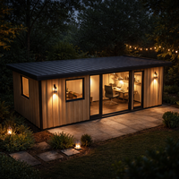 Modèle de maison miniature portable, cabine de bureau modulaire, solution d'espace de travail extérieur, structure préfabriquée, installation rapide