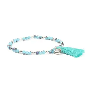 Wholesale Mexican Bohemian fashion healing pulsera delica glass crystal seed bead bracelet bangle charm bracelets tassel jewelry