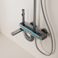 Promotion : Ensemble de douche mural numérique 4 fonctions à touches piano, eau chaude et froide, pour salle de bain, vente en gros à prix réduit