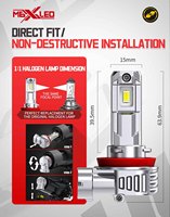 Feux antibrouillard LED M6X de haute qualité 881 H27 880 H1 H3 H7 avec puce LED GC-5530 20W 5000LM PCB en cuivre pour phare de voiture Feux antibrouillard 6500K