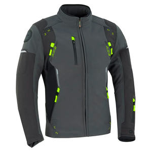 GIACCA MOTO BERING DISCORD Soft Shell Speech Jacket - Jaune fluo/Gris Été/Mi-saison - Product Image 1